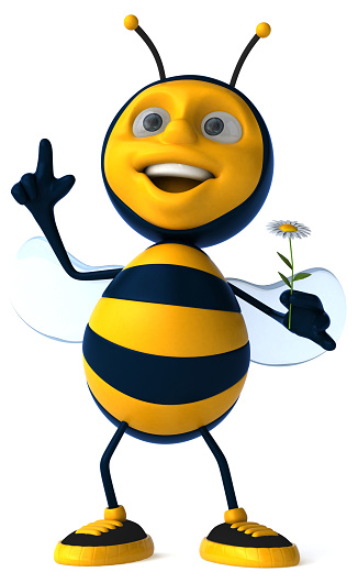 Fun bee - 3D Illustration