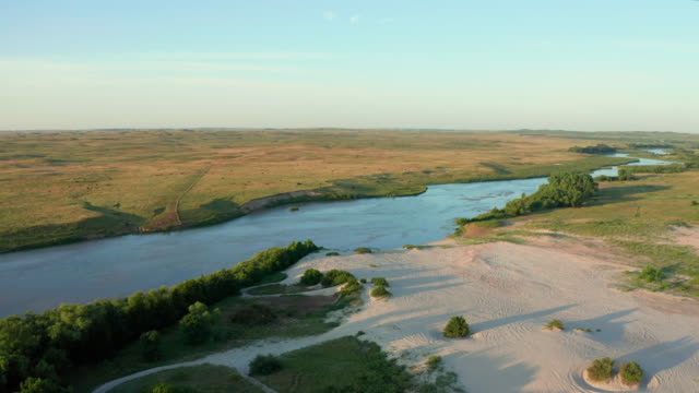 Dismal River meandering through Nebraska Sandhills