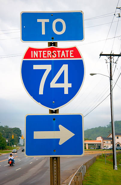 istock Interstate 74 Arrow Sign: Cincinnati, Indianapolis 116280385