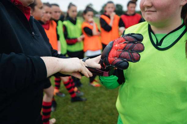 istock Fastening the Goalie's Gloves 1162805304