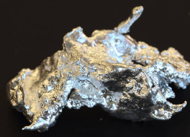 istock Granules of pure precious metal silver, each one is a unique 1162806163