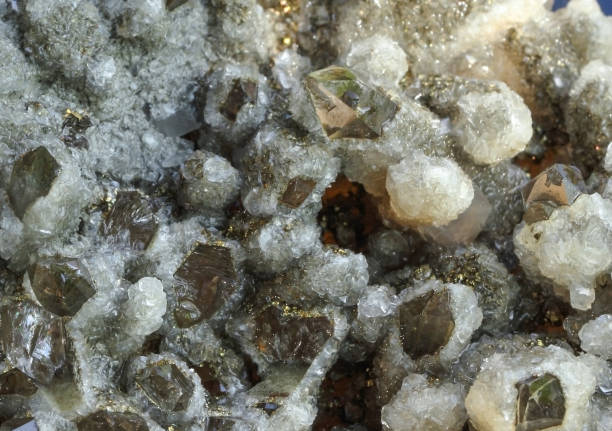 istock Raw mineral quartz, calcite close up 1162806171