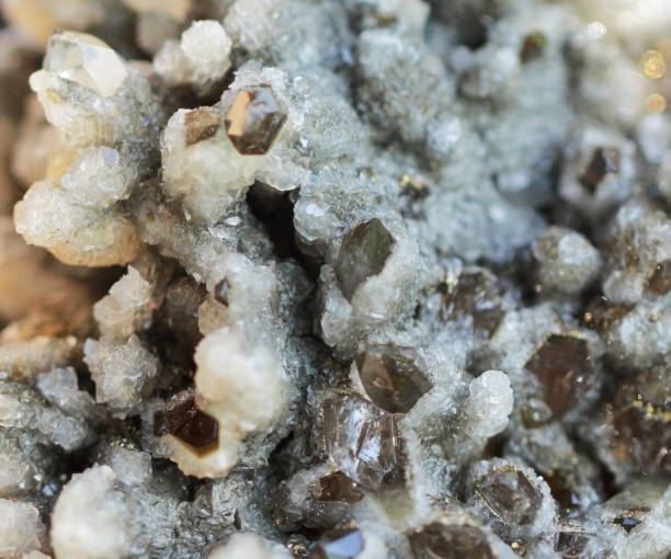 istock Beautifu raw natural mineral quartz, calcite 1162806175