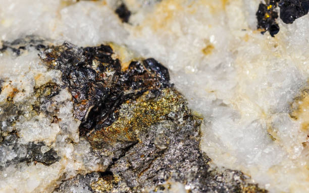 istock Background mineral calcite and pyrite 1162806448