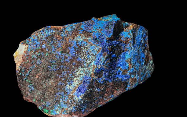 istock Lapis Lazuli,A blue gem isolated on a black background 1162808104