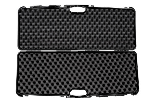 istock black plastic case for gun isolated on white background 1162808426