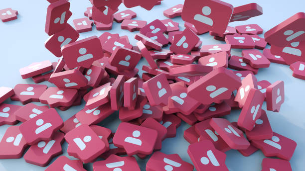 istock Social media notification icon. Follow, comment, like icon. 1162811187