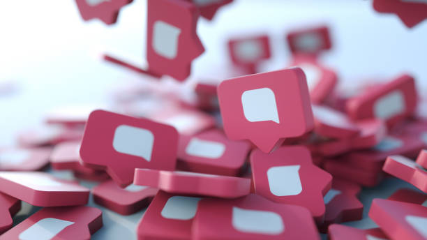 istock Social media notification icon. Follow, comment, like icon. 1162812368