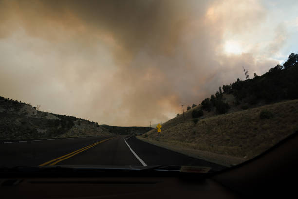 istock Smoke from forest fire crossing I70 in Utah 1162822019