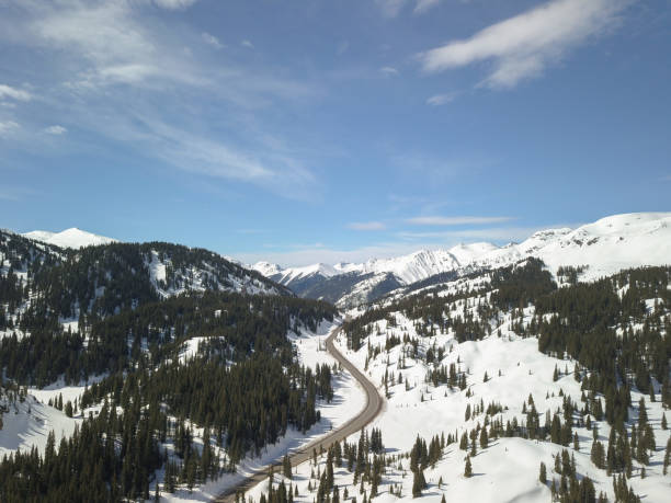 istock Snowy Highway 550 - Million Dollar Highway at Molas Pass 1162822078