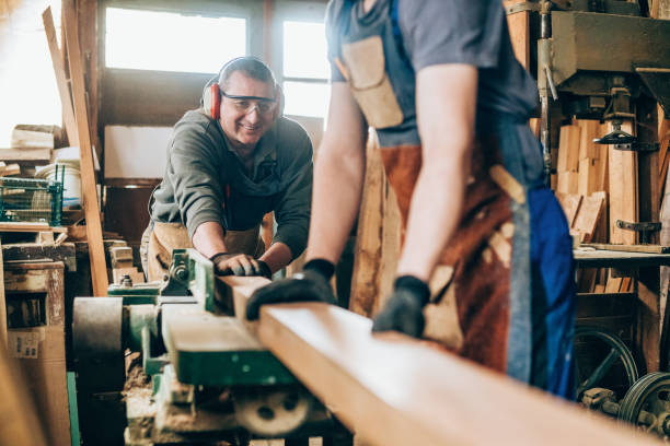 istock Father and son carpenters 1162825062