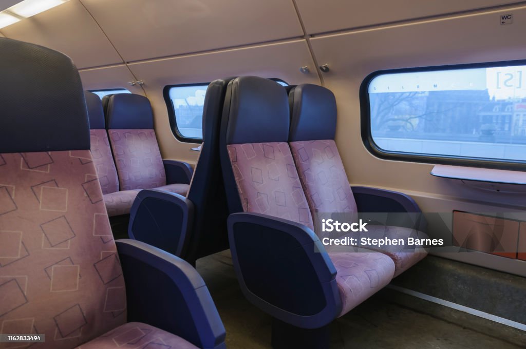 Empty Inside Train Inside An Empty Train In The Netherlands Stock Photo - Download Image ...