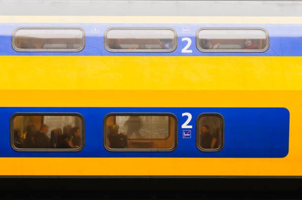 istock Two story train in The Netherlands 1162833545
