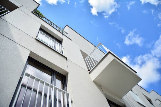 istock Multistory new modern apartment building. 1162837279