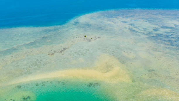 istock Atoll with turquoise lagoons and shoals, top view 1162840534