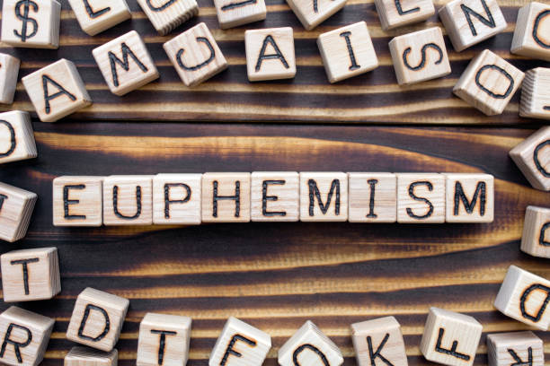 istock euphemism wooden cubes with letters 1162841347