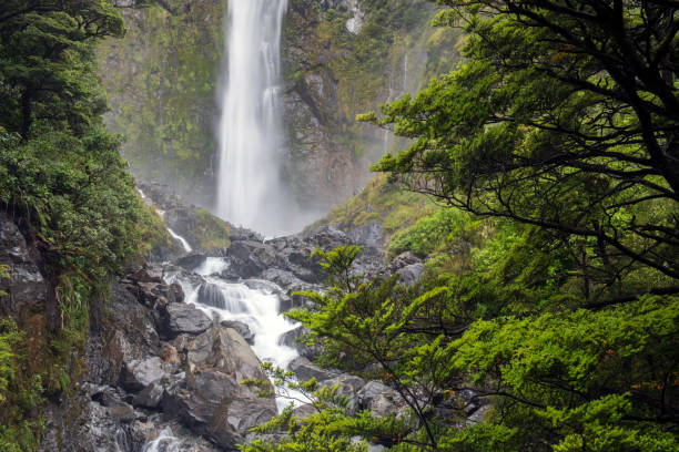 istock Devils Punchbowl Falls in Arthur's Pass National Park 1162843720