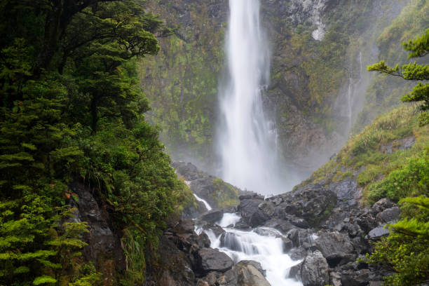 istock Devils Punchbowl Falls in Arthur's Pass National Park 1162843725