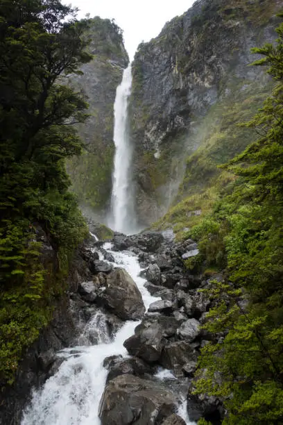 Devils Punchbowl Falls, Arthur's Pass National Park, South Island, New Zealand