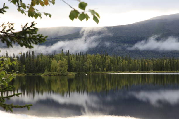 istock Quiet morning on the mountain lake. 1162845814