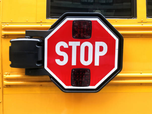 istock Stop sign from a school bus 1162849369