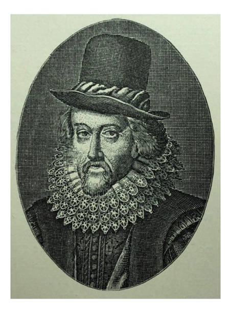 Antique illustration - Francis Bacon From Great Men and Famous Women francis bacon stock illustrations