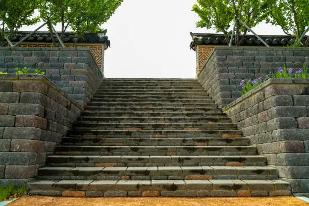 Photo of Korean stone staircase