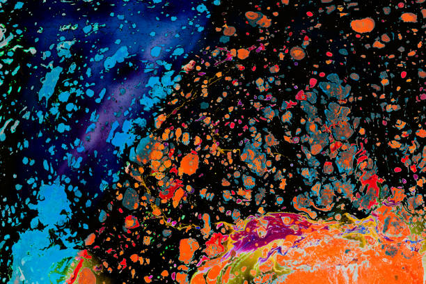 istock Abstract grunge art background texture with colorful paint splashes 1162877791