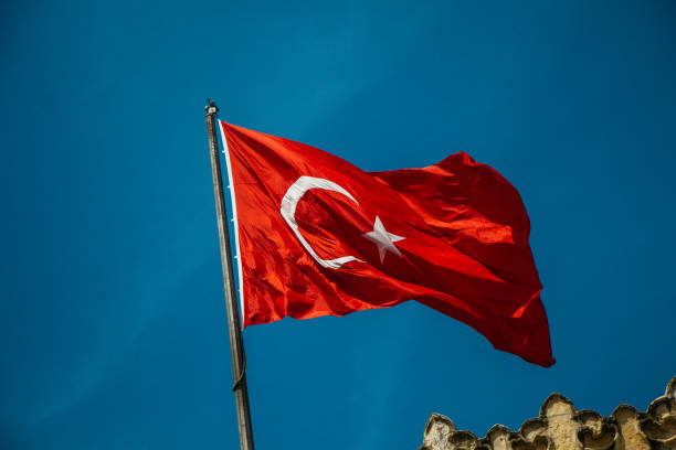 istock Turkish national flag hang on a pole 1162877815