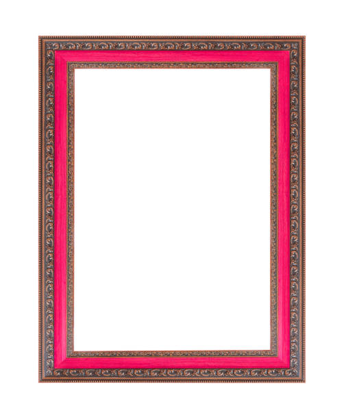 istock Vintage wooden frame isolated on white 1162882225
