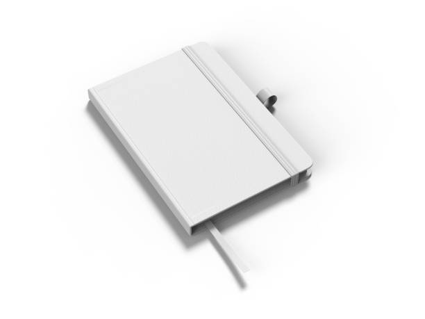 Blank Notebook with Elastic Band Closure for branding and mock up, 3d render illustration.