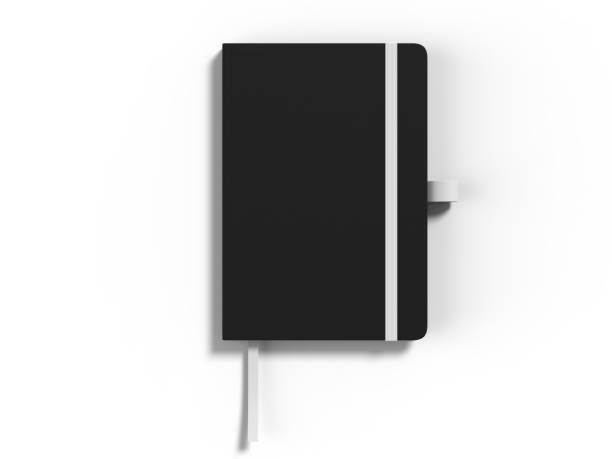 notebook vuoto con chiusura elastica a banda per il branding e il mock up, illustrazione di rendering 3d. - 4739 foto e immagini stock