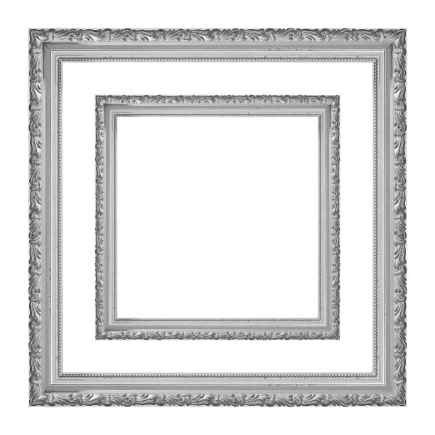 istock The antique gold frame on the white background 1162891775