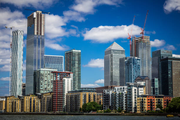 istock Modern London Business District viewed from River Thames 1162899631