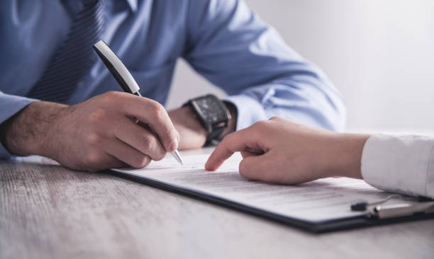 istock Business people signing contract. Business concept 1162903386