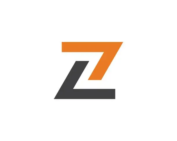 Vector illustration of Z Letter Faster Template