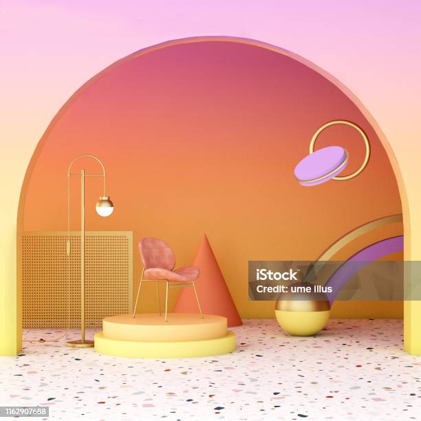 Geometric Concept Design Interior Design For Geometric Concept Design 3d Illustration 3d ...