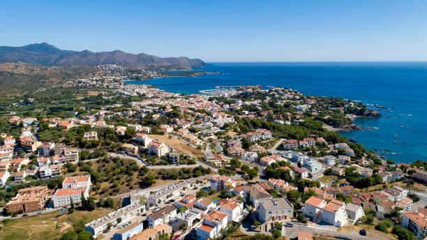 istock Aerial view of Llanca in Spain 1162910574