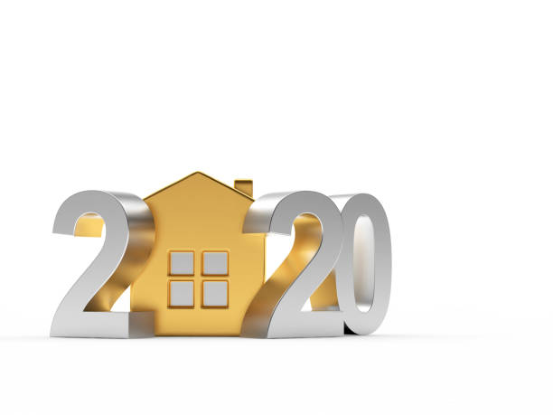istock 2020 silver numbers and golden house icon 1162911877