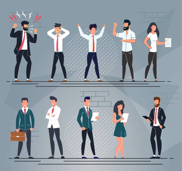 Different Office People Characters Cartoon Set Stock Illustration -  Download Image Now - Happiness, Businessman, Men - iStock