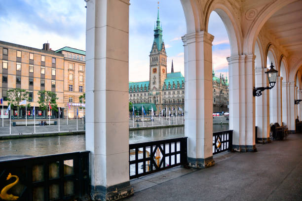 istock Hamburg City Hall from Alster Arcades 1162915963