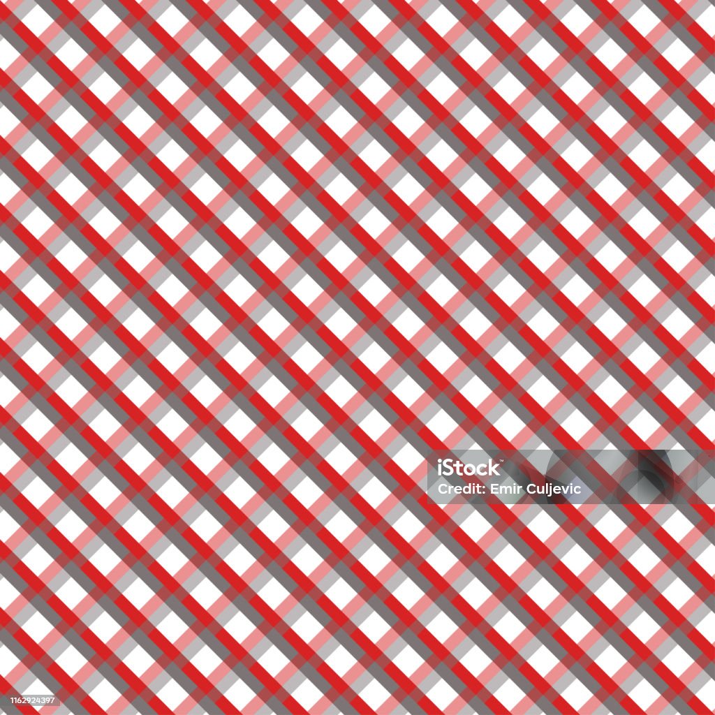 Red Genk Pattern Red Gingham Pattern Stock Illustration - Download Image Now - Abstract ...