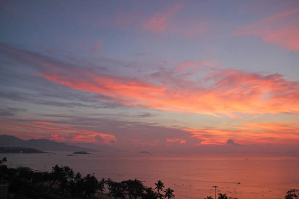 istock Beautiful landscape with sunrise scene on the beach 1162925237