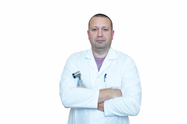 istock Dermatovenerologist on a white background. 1162926705