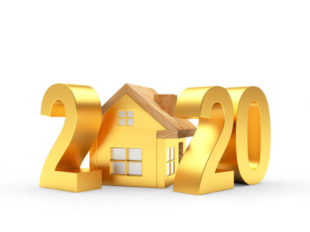 istock Golden 2020 and house icon on white 1162929200