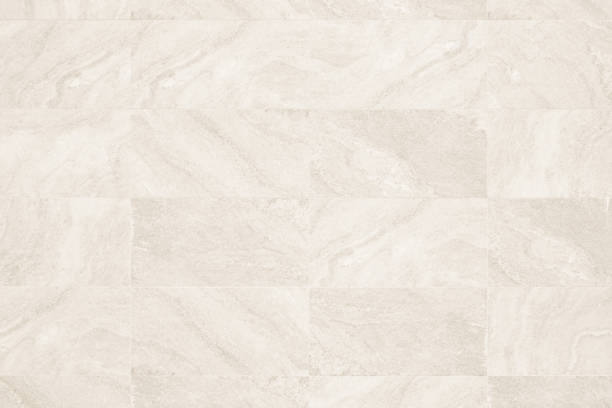 クリーム花崗岩の質感と背景やスレートタイルセラミック、シームレスなテクスチャ正方形のライトベージュ。大理石タイルデザインのためのシームレスな床パターン、装飾コンクリートテ� - tiled floor tile floor marble ストックフォトと画像