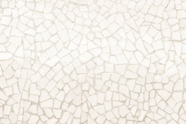 Photo of Broken tiles mosaic seamless pattern.