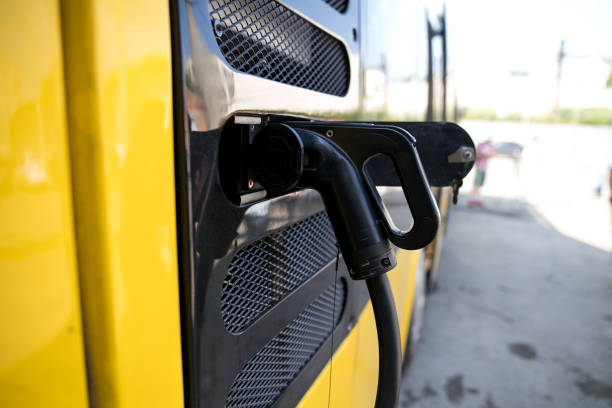 istock New energy bus battery charging 1162934187