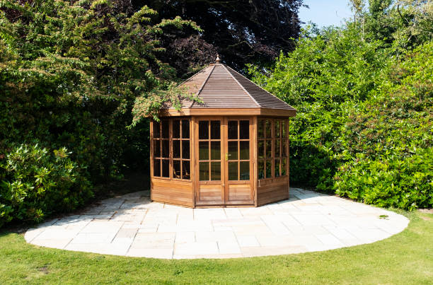 istock Garden Summerhouse Surrounded by Trees 1162935713