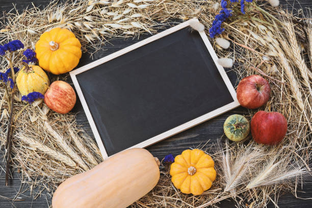 istock Beautiful autumn composition of autumn harvest 1162939862